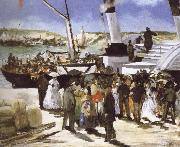 Edouard Manet The Departure of the folkestone Boat Sweden oil painting artist